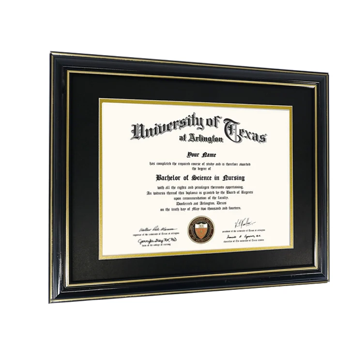 double matted certificate frame showing mat detail