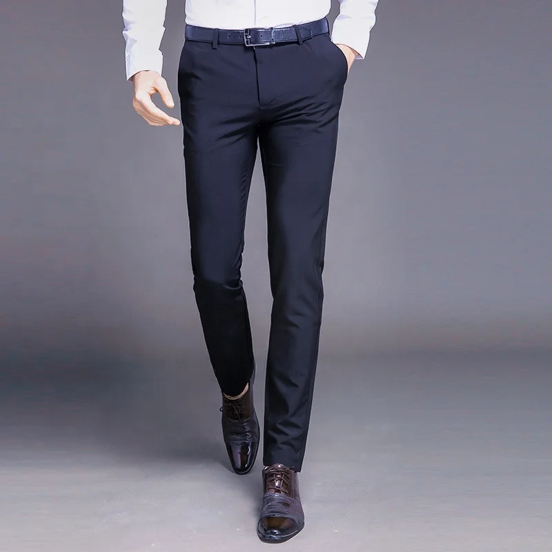 Brand Blue Mens Suit Pants Slim Fit Formal Business Male Tailormade Groom   Suit Pants  Aliexpress
