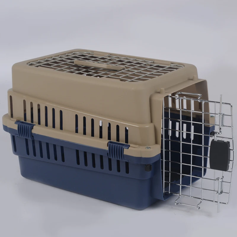 Factory Stocked Portable Double Door Pet Cage Carrier For Airline Car