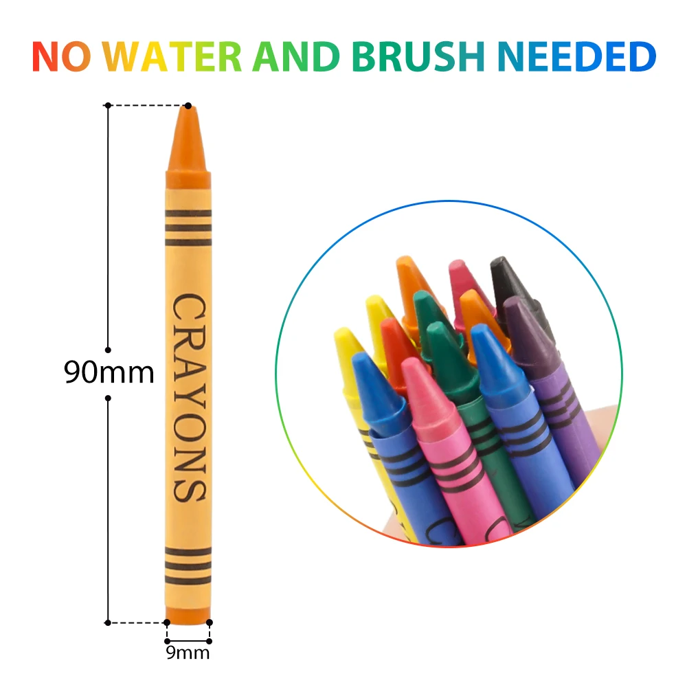 Wholesale Cheap Nontoxic Painting Crayons 6 8 12 16 20 24 48 Colors