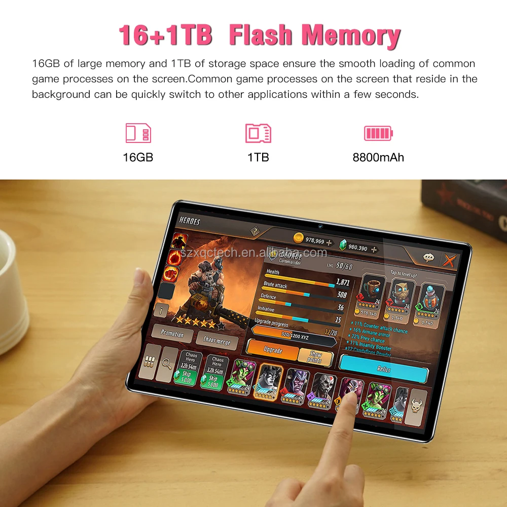 10.1 Inch Unclocked Dual SIM Tablet PC S23 Ultra Big Battery Android 13 5G WIFI GPS Cheap 16+512GB MTK Capacitive Pad for Kids