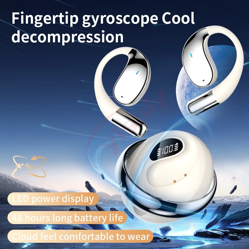 New Fingertip Gyro TWS Q93 Air Conduction Low Latency HiFi Wireless Headset ENC Earbuds aperçu 6