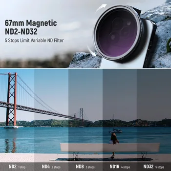 HD Variable ND Filter NEEWER Clip on 67mm ND2-32 Magnetic Phone Lens Filter Kit for 15 Pro Max 14 13 S22 S23 Ultra detail image