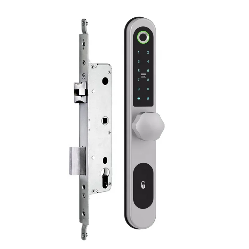 Tuya Smart Move Left and Right Glass Door Lock Electronic Home Office Furniture Security Fingerprint Smart Glass Lock