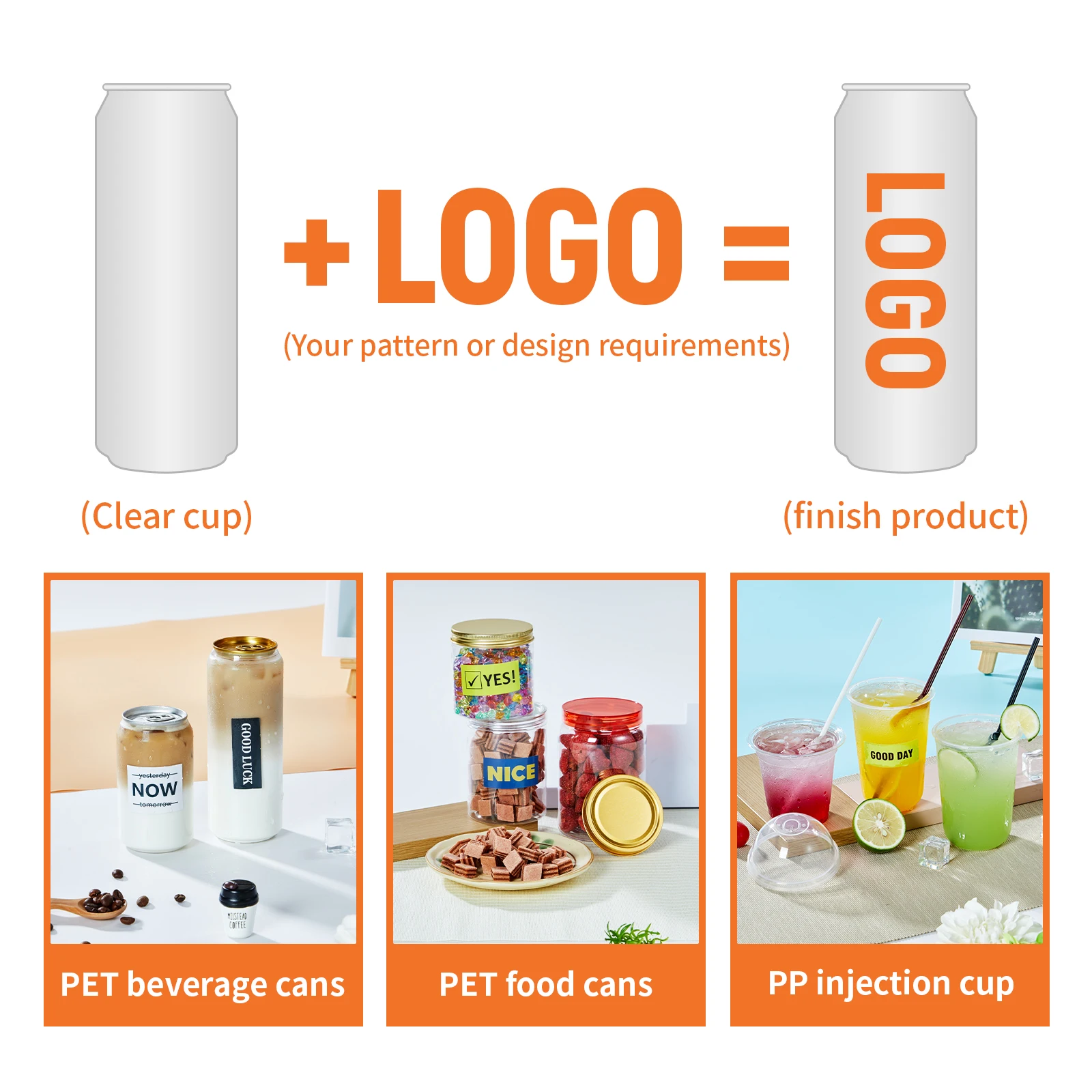 202# 250ml 330ml 500ml 650ml Clear Transparent Coffee Bottle Plastic  Cup Pet Plastic Soda Can