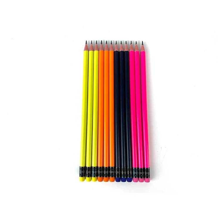 Promotional Custom Logo Sketch Pencil Set School Supplies Standard Lapices 2b Hb Lead Pencil Cheap Wooden for Children Colored