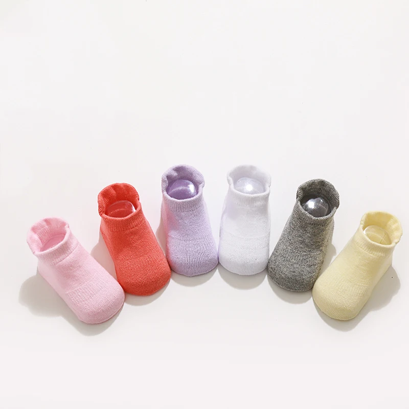Wholesale Baby Infant Non Slip Floor Socks Combed Cotton New Born