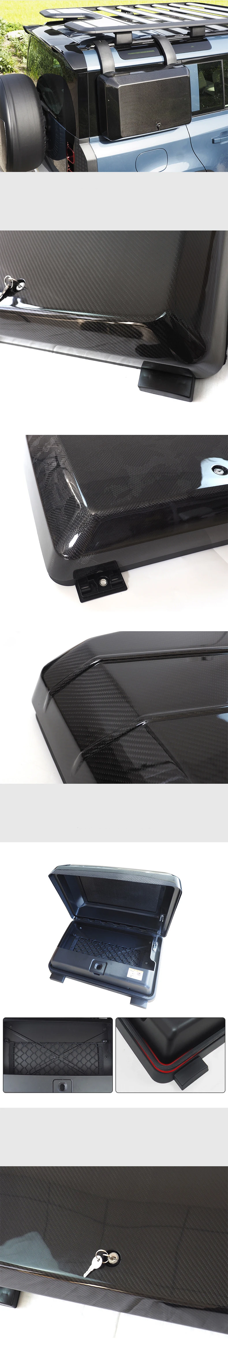 Defender 90/110 2022 2023 Carbon Fiber Side Tool Storage Box For Land