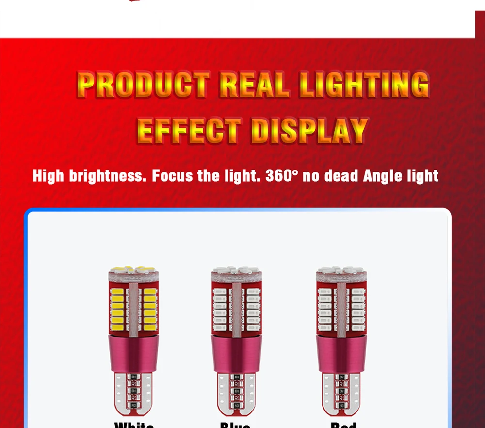 TECH-KING Hot Sale T10 3014 57smd Without Polarity High Power Reading Light Width Lamp Led Bulb DC12V W5w 194 168 Car Small Bulb