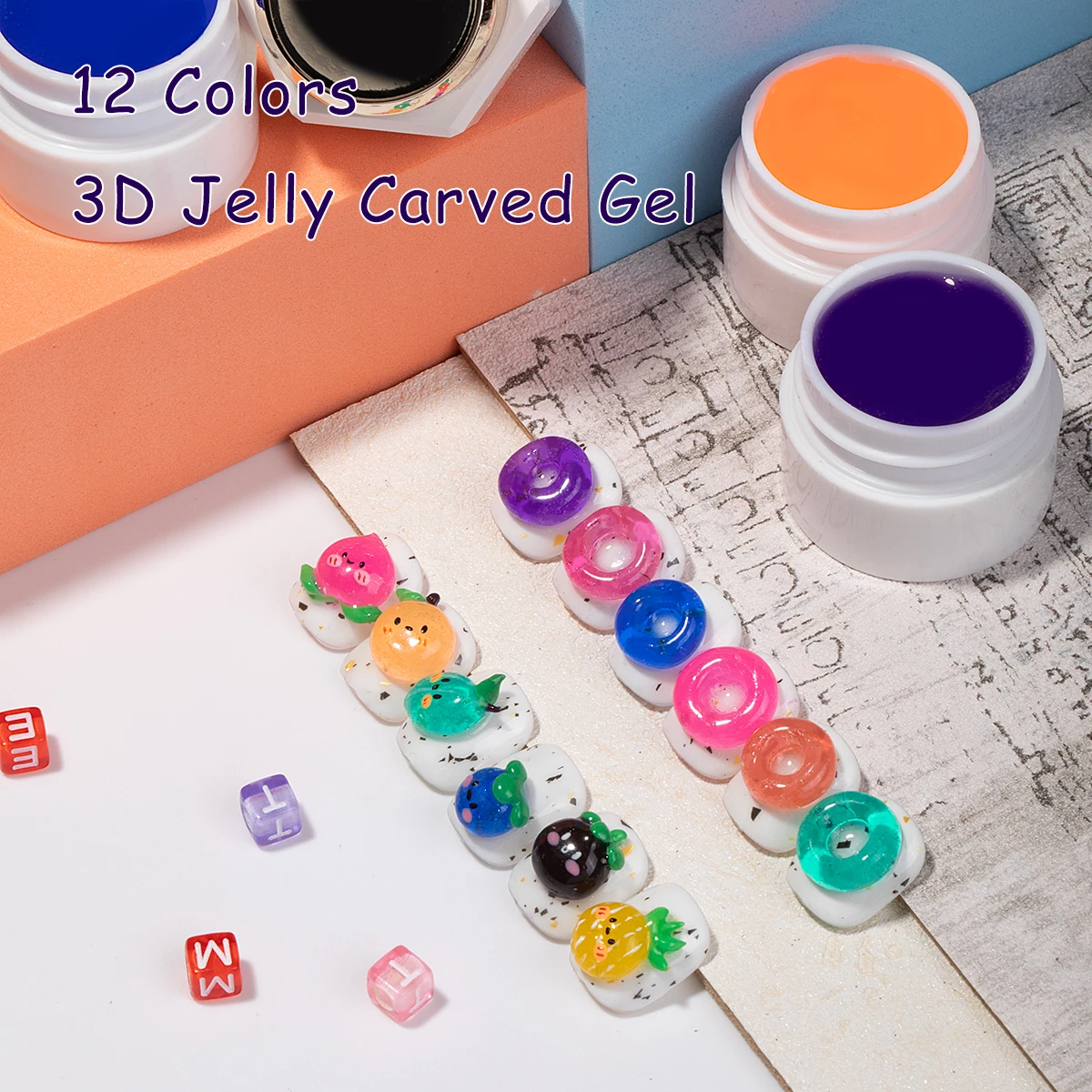 3D Gel produced  nail art gel manufacturer 3D 4D sculpture gel Non-Sticky Hand  No Wipe 3d painting supplier