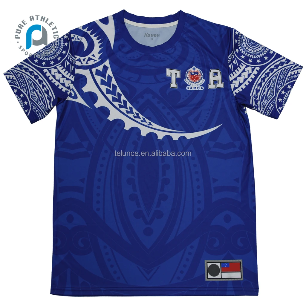 Pure Custom High Quality Sublimated Tattoo Manu Samoa Rugby Jerseys Manu  Toa Samoa Shirts