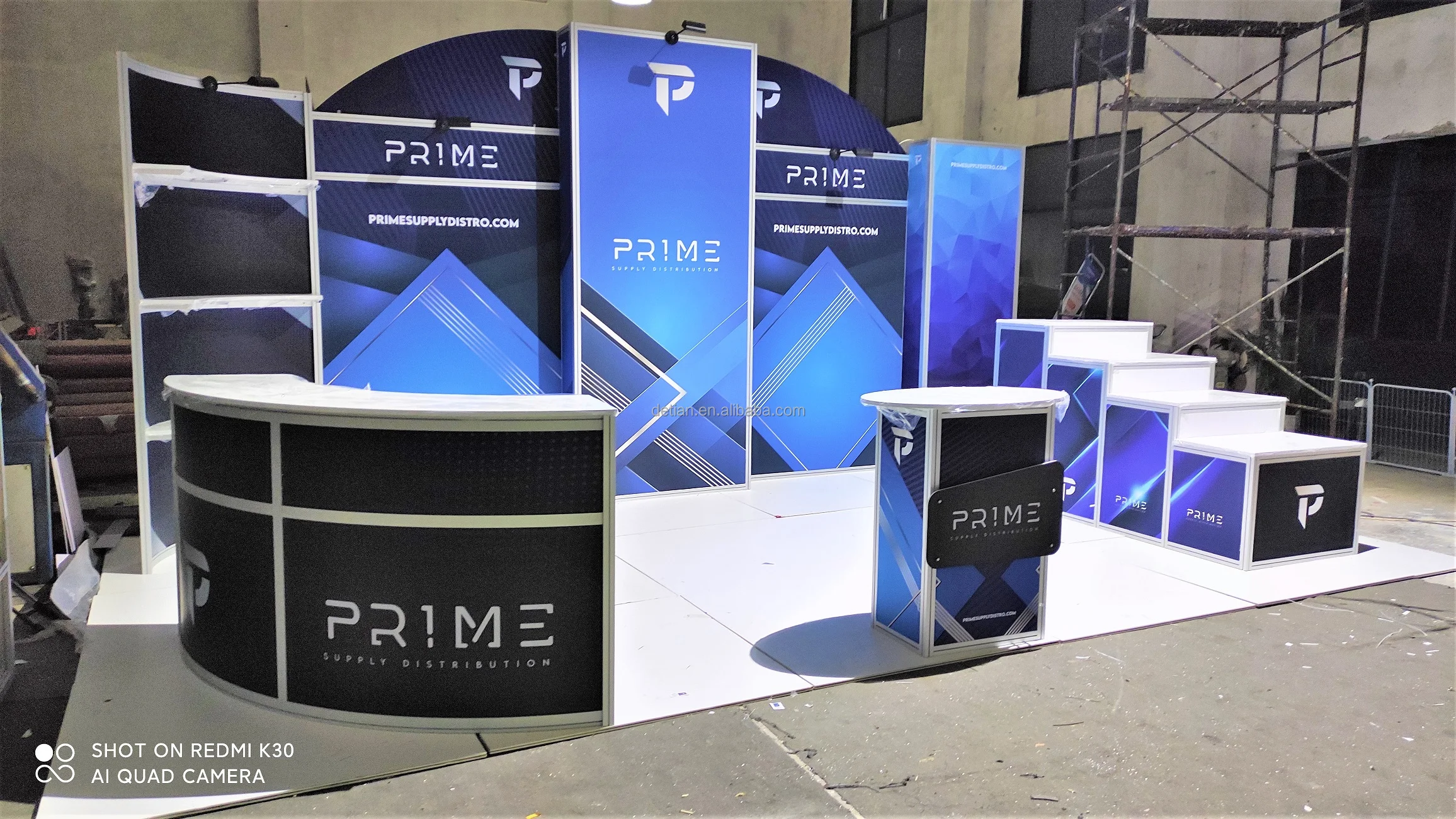 Dexin oferta 10*20 mostrador de comércio estande de exposição projeto da cabine da exposição