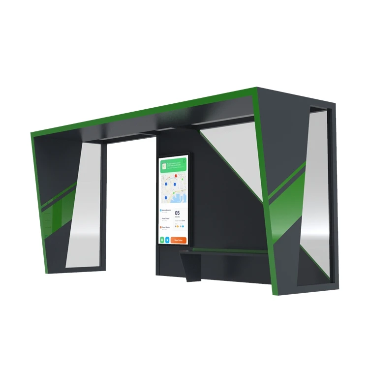 Современная автобусная остановка из нержавеющей стали рекламная цена