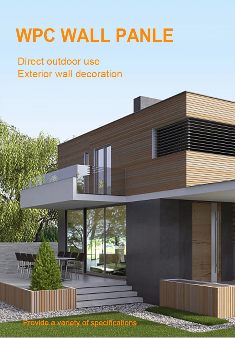 30 Years Service Life 100% Recycled Moisture-Proof WPC Wall Panel Plastic Composite Cladding for Indoor Decoration