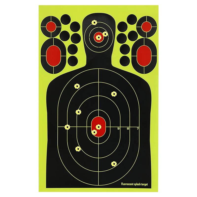 Custom 12x18 Inch Shooting Targets Silhouette Splatter Target Splatter ...