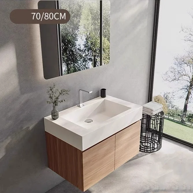 product modern design marble bathroom countertops square sink vanity wash basin storage cabinet mirror new style bathroom vanity set-5
