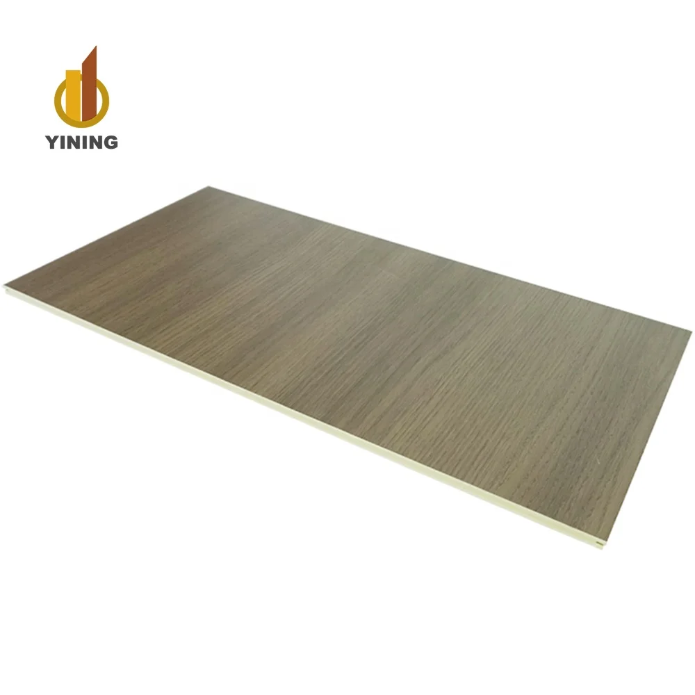 Image showcasing Yining Wood Grain Pvc Wall Panel Wpc Interior Decorative Wallboard ...