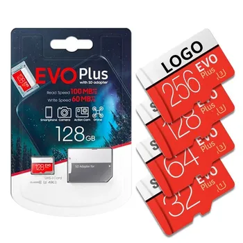 High quality high speed EVO Plus Class 10 memory SD card 64gb 128gb mini SD card for Samsung phones U1 U3 4K C10