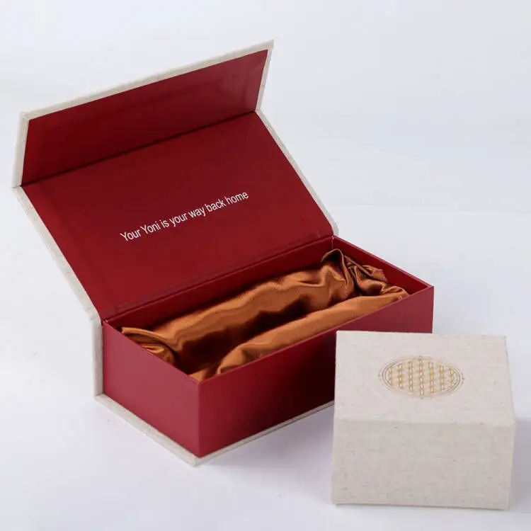 Custom Luxury Linen Fabric Cardboard Packaging Box for Adult Toys Magnetic Gift Box with Silk Insert for Sexy Sex Dolls
