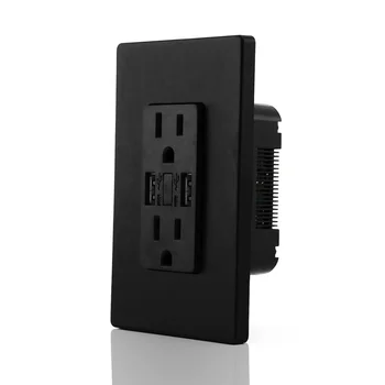 Good quality Mexico Us Canada Usb C Wall Outlet Wall socket receptacle With USB-C USB plug screwless Receptacle