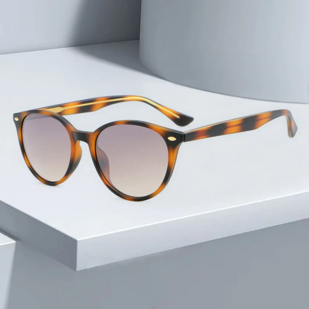 6801 Fashion Men Round Classic Vintage Trend Sunglasses Uv400