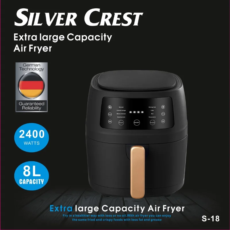 Crux 6 qt. Digital Air Fryer 1500 Watt - White