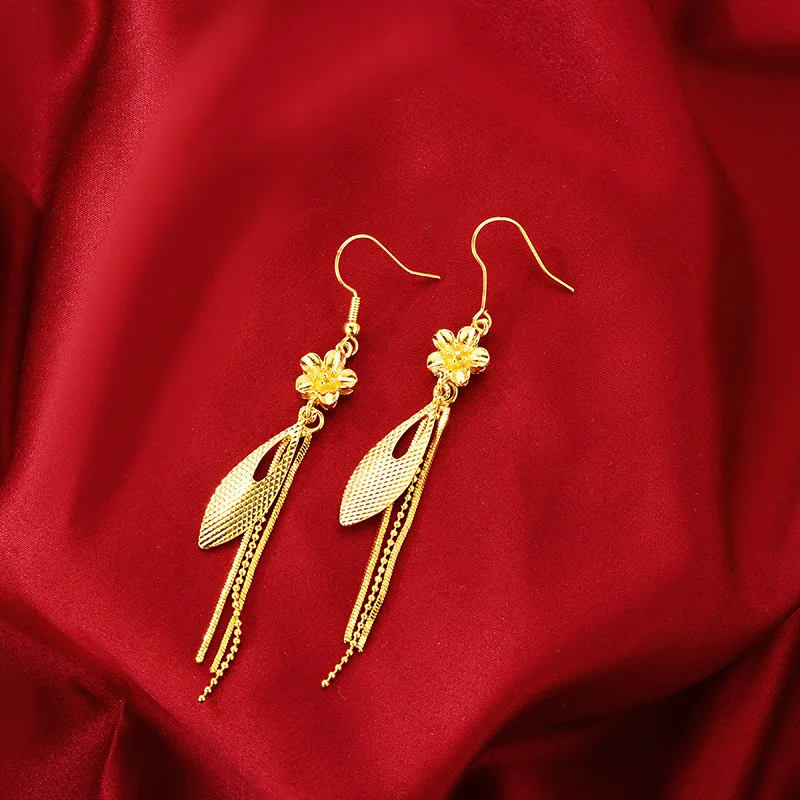 Fashion Gold Earring Elegant Long Tassel  www.1mrk.com