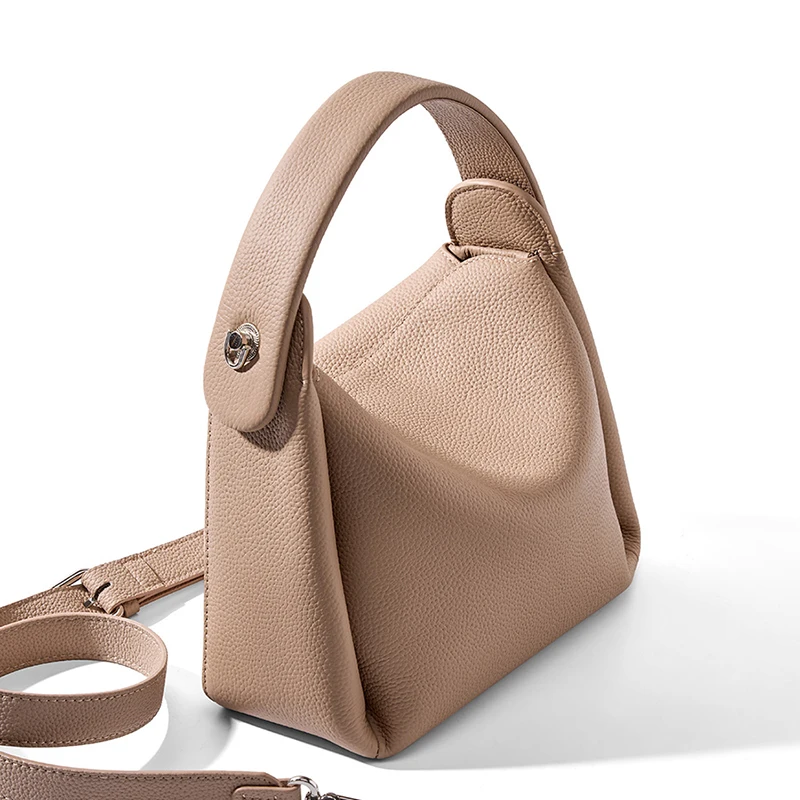 Women Handbag Leather Shoulder Custom Logo Leather Ladies Hand Bags Soft Handbag Tote Purse Bag