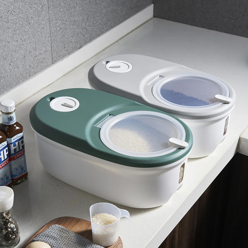 Ricer Box Container Large Capacity  Rice Dispenser Rotatable Sealed Grain Food Storage Box