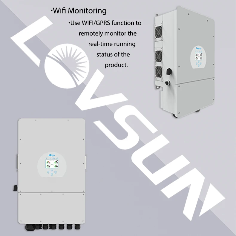 Deye SUN-5K/8K-SG01LP1-US 48V single Phase Three phase 5kw 8kw 10kw 12kw 220V Hybrid Solar Inverter for home solar system supplier