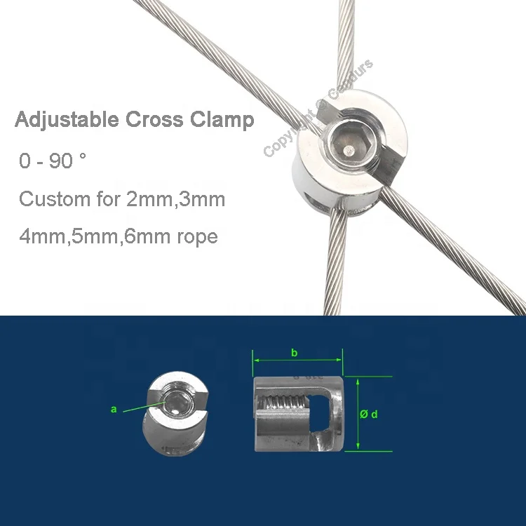 316 Stainless Steel Wire Cable Trellis Adjustable Rope Cross Clamp For Green Wall Buy