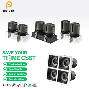 Modern Design Home Office square Built-in Adjustable LED Spotlight Full-spectrum High Color Rendering Index Eye-friendly 10-Year