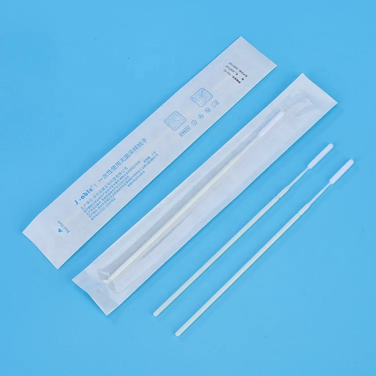 sterile nasopharyngeal flocked swab sample collection flexible