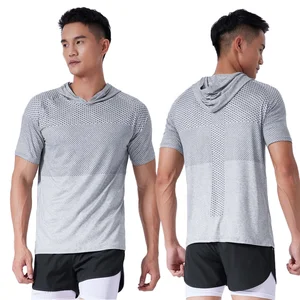 Men's Knitted Fitness Sweatshirt Outdoor Workout Athletic Gym Joggers Tops Athletic Clothing for Muscle Training Running Sport