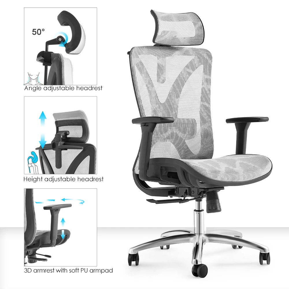 China Luxury Executive Wholesale Office Furniture Ergonomic Office Chair Full Mesh Chair for CEO boss Chair With Seat Sliding