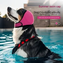 Large Cotton Pet Dog Headgear Summer Swimming Waterproof Earmuffs Noise Reduction Soundproofing Emotional Comfort Accessory