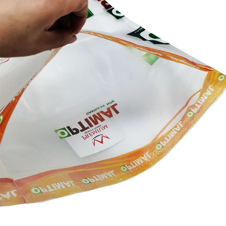 BOPP Block Bottom 10kg 25kg 50kg pp Woven Polypropylene Packaging Bag for Rice Fertilizer Grain Package