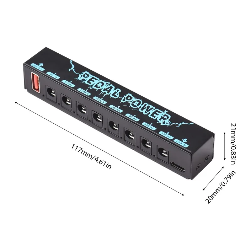 ギターペダルパワーギターエフェクター電源8絶縁DC出力絶縁電源USB IN
