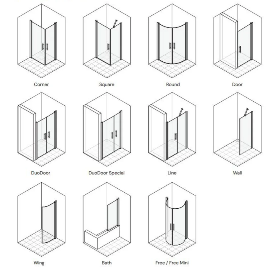 Customized Adjustable Walk In Shower Enclosure 6mm Tempered Transparent