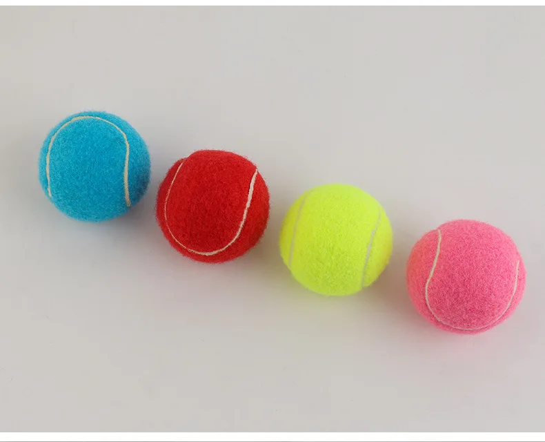 Dougez  Factory Price Customized Color Rubber Dog Interactive Chew Toys Pet Tennis Ball for Training