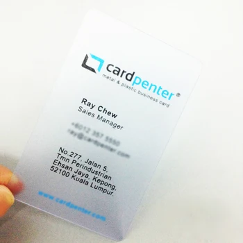 Printing Business ID Cards Transparent Hologram Plastic Transparent Card