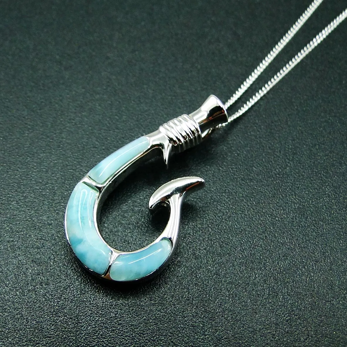 Angelfish Dazzle Swimwear BlueRica Fish Hook Necklace - Adjustable Waxed  Cord Pendant For Men \u0026 Women Sliding Knot Jewelry, image size:1181x1181