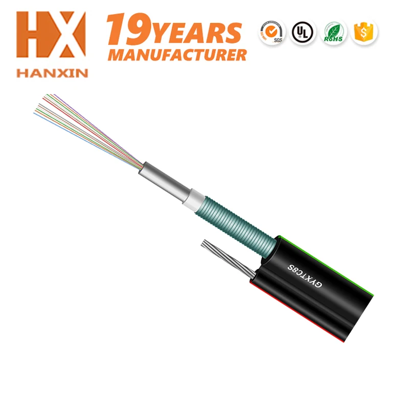 GYXTC8S Outdoor Figure 8 Tape Armored Single Mode 9/125 Communication fiber optic
