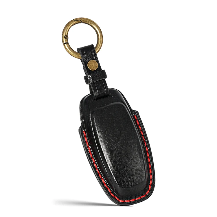 Customizable Colors and Gift Boxes Leather Key Case With Hooks Leather Key Cover for car car key holder