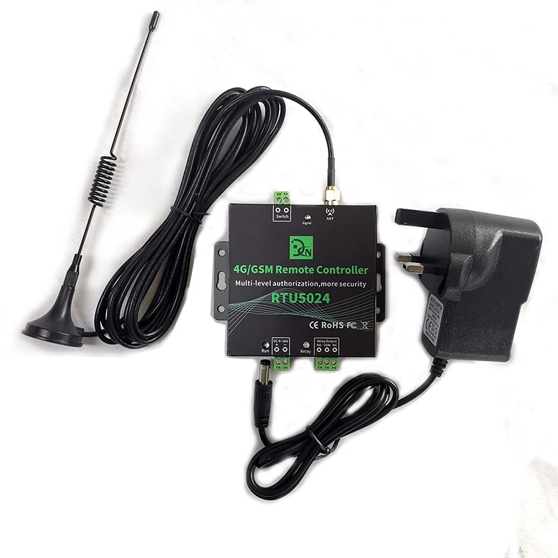 Smart 4G Callny RTU5024 GSM Door Gate Opener Remote Control Switch Free Call SMS With Long Antenna and Power Supply