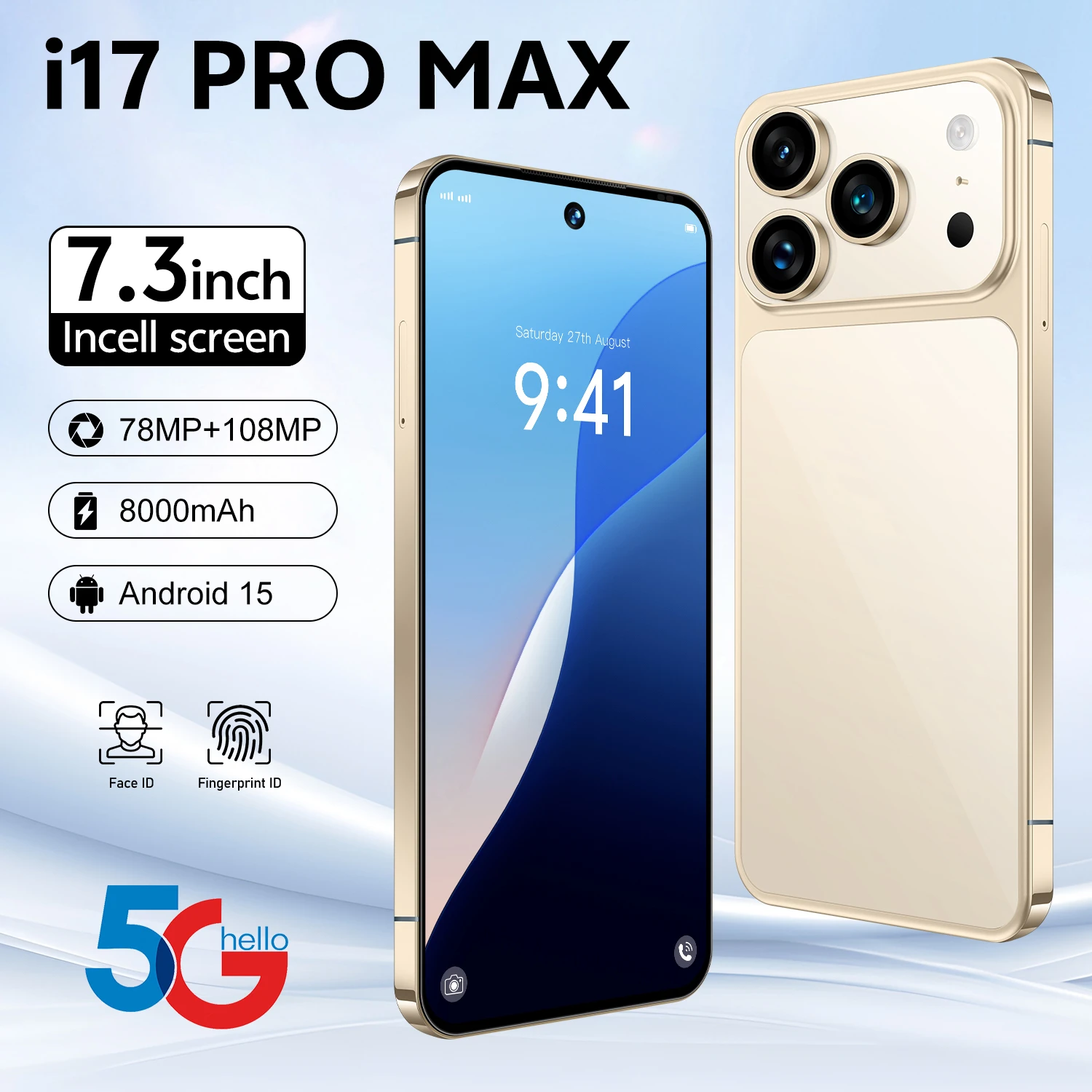 I17 Pro Max - Flagship Phone with 5G, 12GB RAM, 512GB Storage