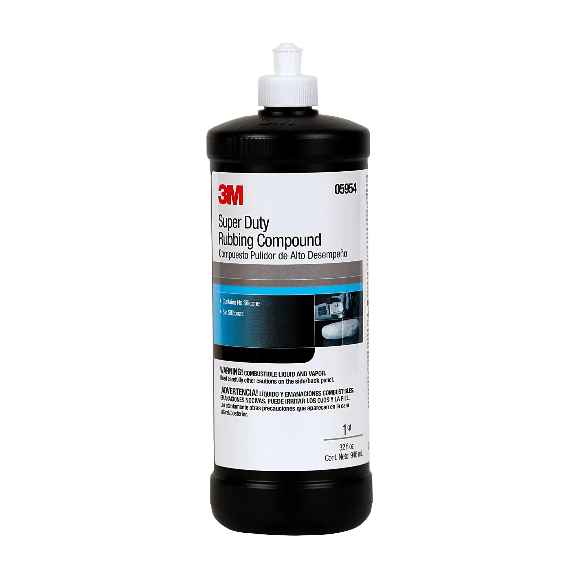 3m Super Duty Rubbing Compound 05954,Liquid Formula High Cut Rate 1 Qt