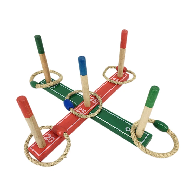 Giant Wooden Garden Target Round Ring Toss Game for Kids Toys Rings ...
