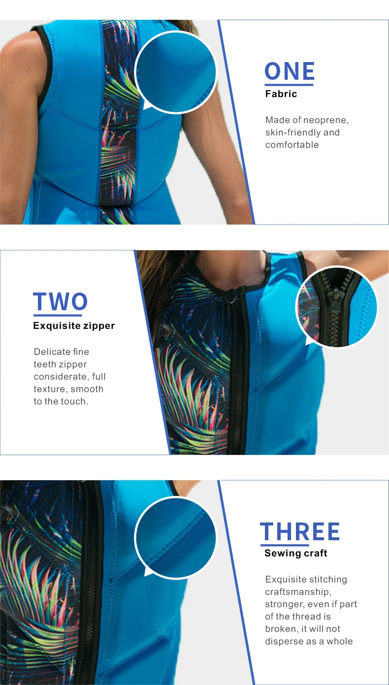 Oem Neoprene Life Jackets Lightweight Surfing Windsurfing Float Vest