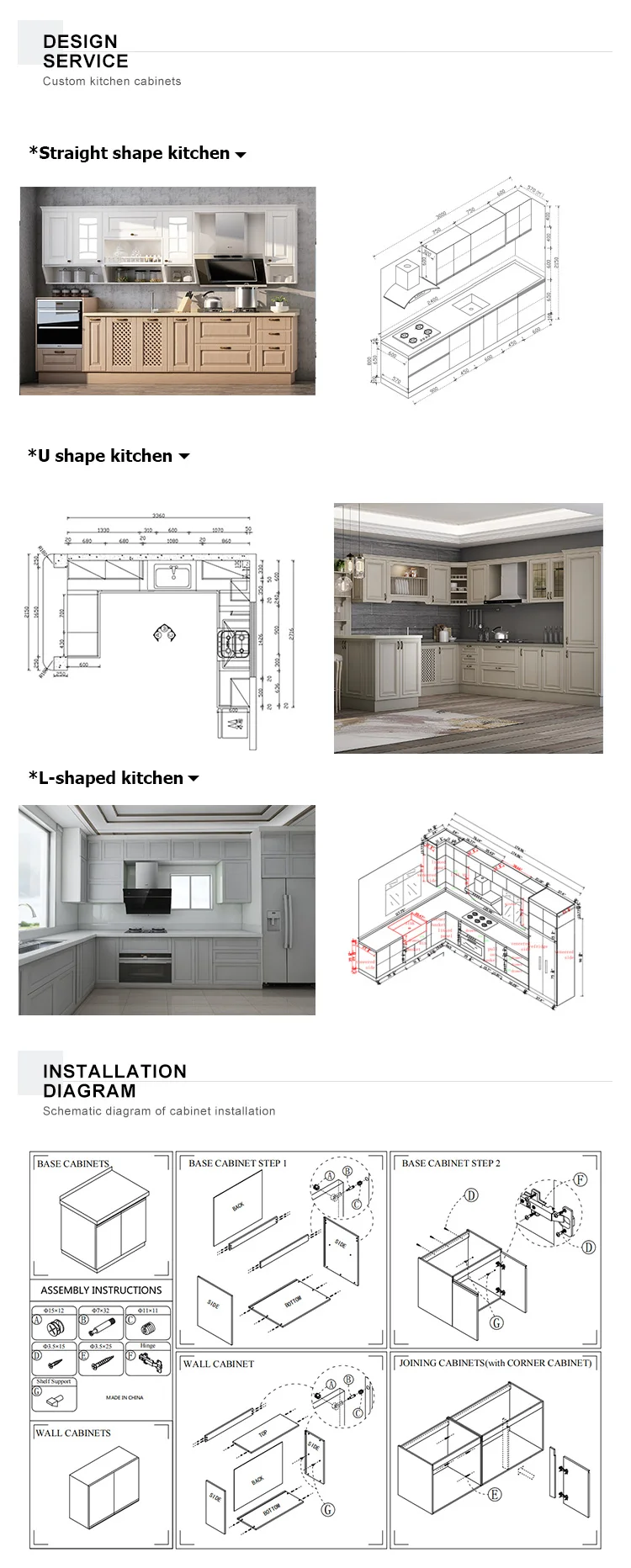 Lemari Dapur 3d 4d Desain Panas Terlaris Pabrik Foshan Buy Lemari Dapur Desain Sederhana